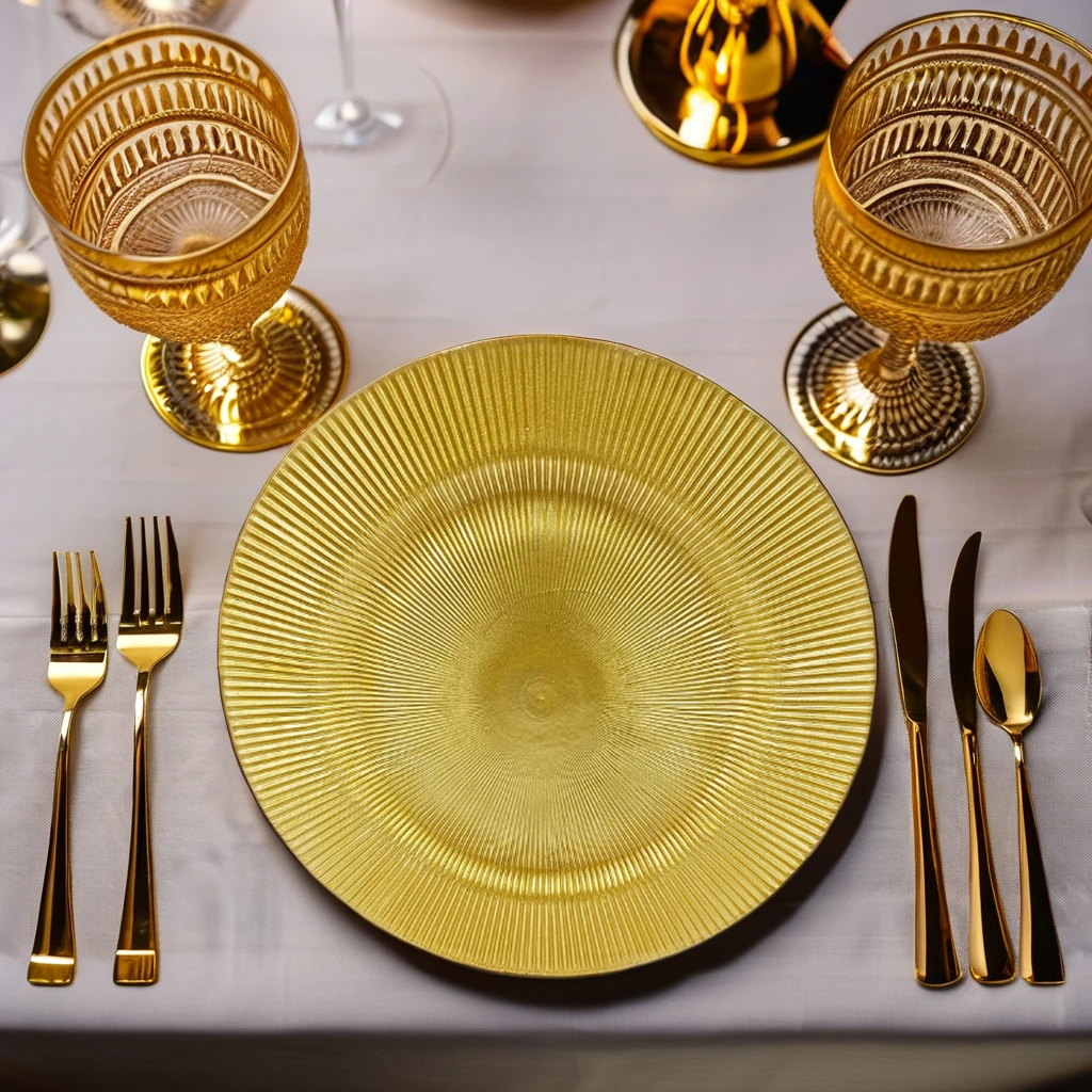 Стеклянная тарелка в полоску Golden Ray, декоративная маятниковая тарелка западного образца, свадебная тарелка с фруктами, классический дизайн