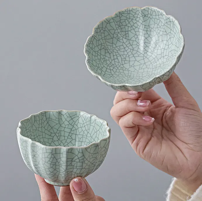 Ceramic Tea Set Ru Kiln Master Cup Tea Bowl Ru Porcelain Open Piece Can Raise Kung Fu Tea Cup