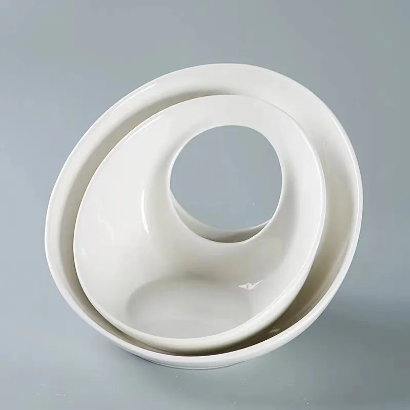 Creative White Dinnerware Porcelain Dishes Irregular Shape Plates for Hotel Restaurant Ceramic Artistic Conception Tableware