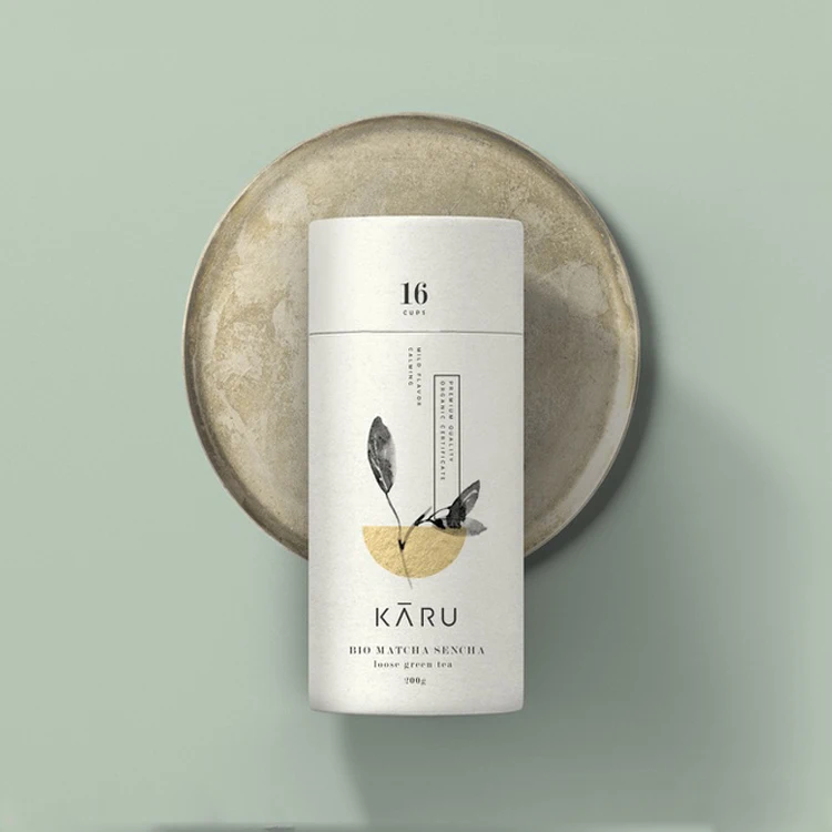 Изготовленный на заказ логотип экологически чистый пищевой качественный круглый упаковочный бумажный картонный тубус для протеинового порошка/бумажной коробки для кофе