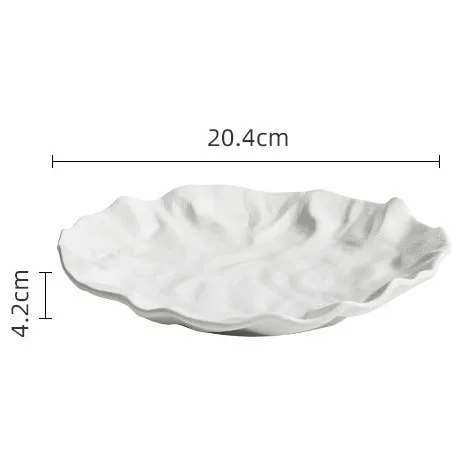 Creative European-Style Simple Ceramic Platter Sustainable Irregular Western Restaurant Dessert Bowls for Parties Stylish