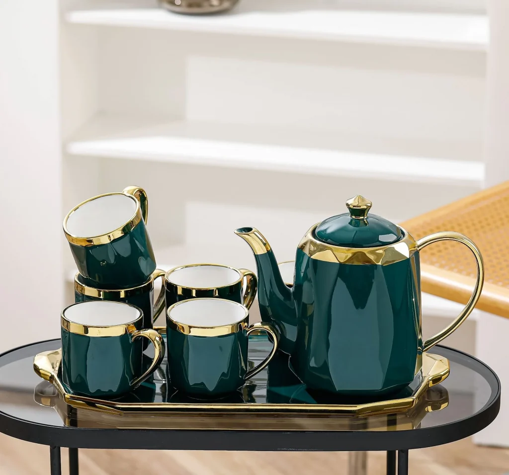 European Electroplated Ceramic Coffee Cup and Dish Set Creative  Will Sell Gift Mark Water Cup Reusable Coffee Cup