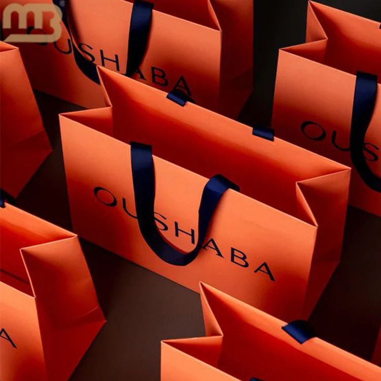 Логотип с индивидуальной печатью, частная этикетка, глянцевая ламинация, рефлексный синий картон, парфюмерная подарочная упаковка, косметический бумажный пакет для покупок