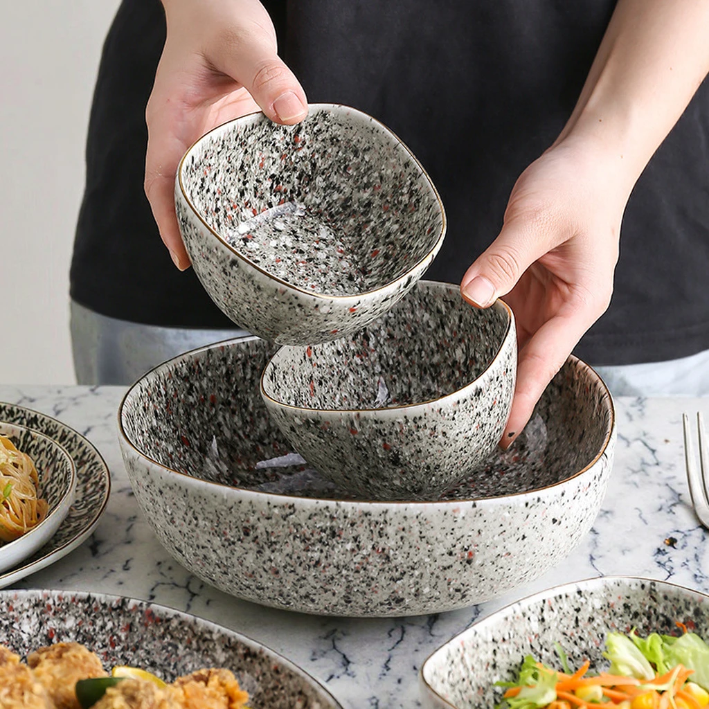 Обжиговая печь Фарфоровая посуда Микроволновая печь Специальный Пномпень Нестандартная миска для риса Суп Западное блюдо