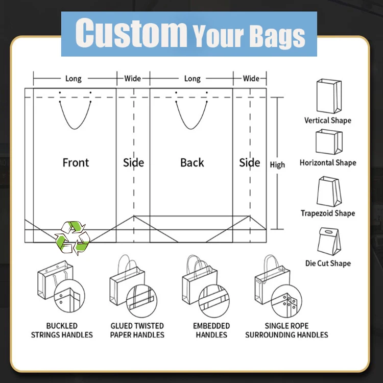 Пользовательский логотип печатный экологически чистый жирной жирной сжима