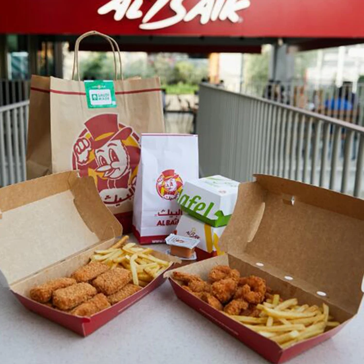 Персонализированная картонная коробка для Саудовской Аравии Al Baik с вашим собственным логотипом для пиццы, гамбургера, жареной капусты, курицы на гриле