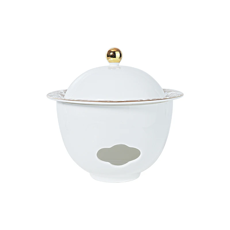 Роскошная посуда, съедобное птичье гнездо, керамическая фарфоровая супница, супница из костяного фарфора