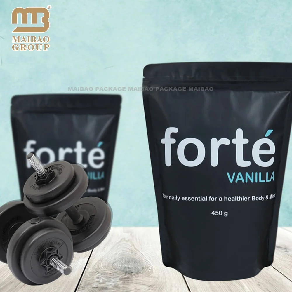 Матовая алюминиевая фольга с принтом на заказ, пластиковые упаковочные пакеты, 1 кг 2 кг, протеиновый порошок, Дой-пак на молнии, сумка для еды, сумка для еды