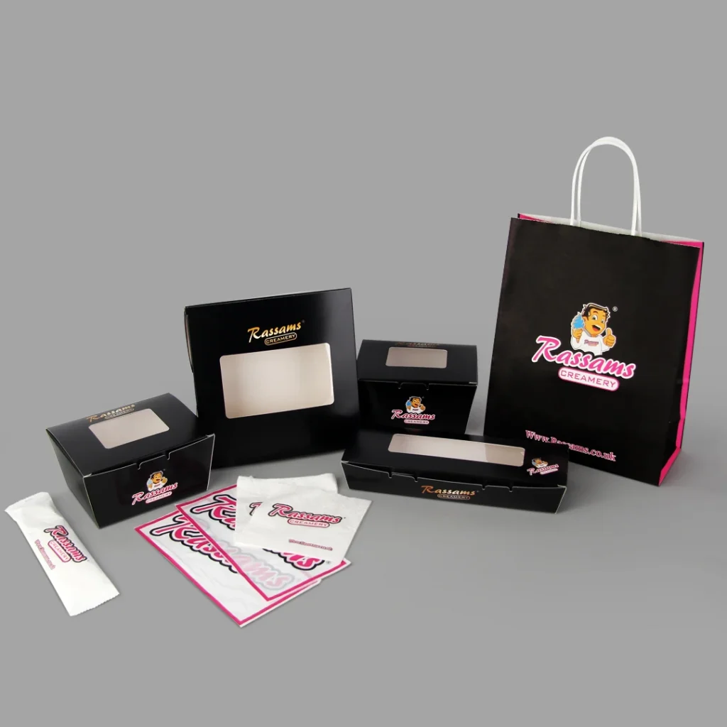 Индивидуальный логотип Эко-одноразовый ресторан на вынос Фаст-фуд Упаковка для салатов Крафт-бумага Контейнеры для жареной курицы на вынос Коробка для хот-догов