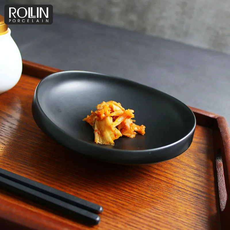 Керамические миски для отелей, оптовая продажа, салатница для суши, посуда для японского ресторана, тарелки на заказ, фарфоровая тарелка с логотипом