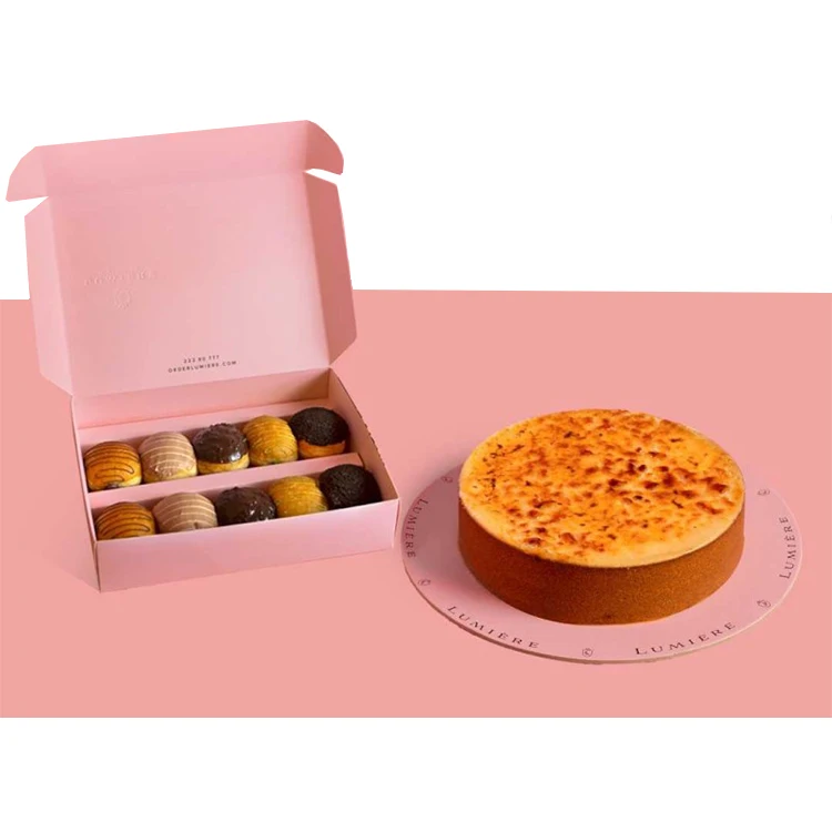Бесплатный образец пищевой картон для выпечки, коробки для выпечки, десерт Того, вафельная упаковка для кондитерских изделий, отсек для торта, коробки для эклеров
