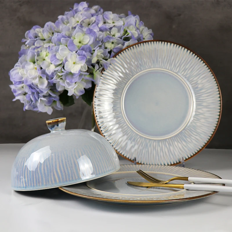 Фарфоровая керамическая свадебная тарелка для зарядного устройства Керамическая десертная тарелка