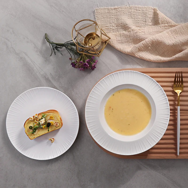 Легкий новый изысканный китайский обеденный сервиз Chaozhou, керамический роскошный обеденный сервиз из кости белого цвета, тарелка, посуда для ресторана, отеля