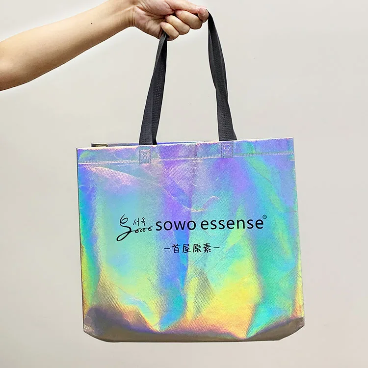 Оптовая продажа, индивидуальная печать, переработка одежды, подарочная сумка, лазерная упаковка, сумки, многоразовые ламинированные нетканые сумки для покупок