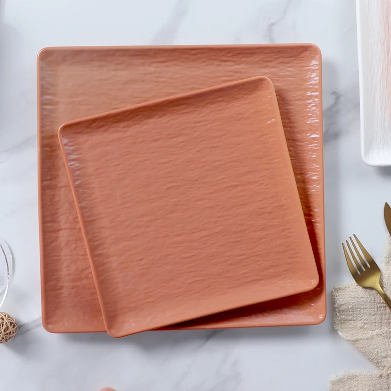 Оптовая продажа керамические розовые тарелки, обеденные тарелки, фарфоровый керамический набор посуды, тарелки для ресторана, общественного питания