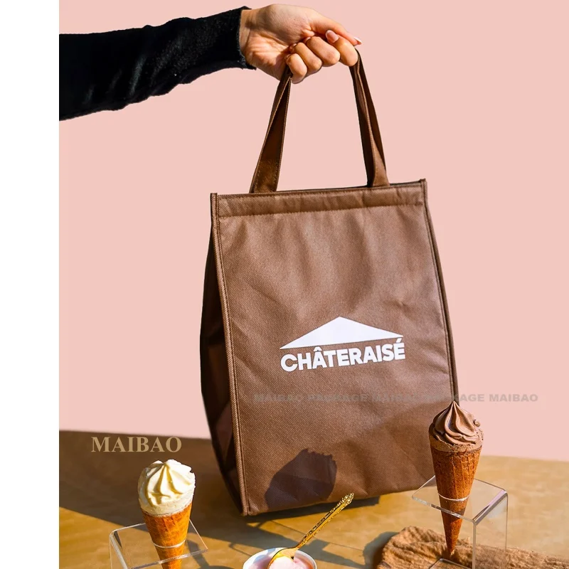 Складная сумка-холодильник большой емкости с логотипом для доставки, сумка для мороженого, портативная термоизолированная сумка для продуктов с морозильной камерой