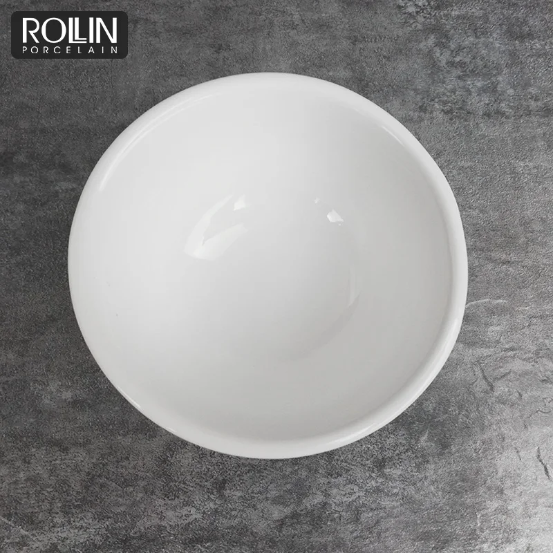 Поставщик Chaozhou, оптовая продажа, белая круглая посуда, керамические принадлежности, посуда, фарфоровая керамическая миска для риса, 120 мл для отеля