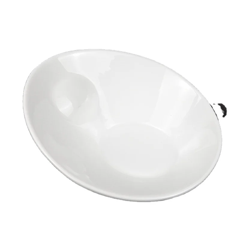 Отель Ресторан Белый Китай Предметы домашнего обихода Керамическая чаша Ваза для фруктов Белая миска для ресторана