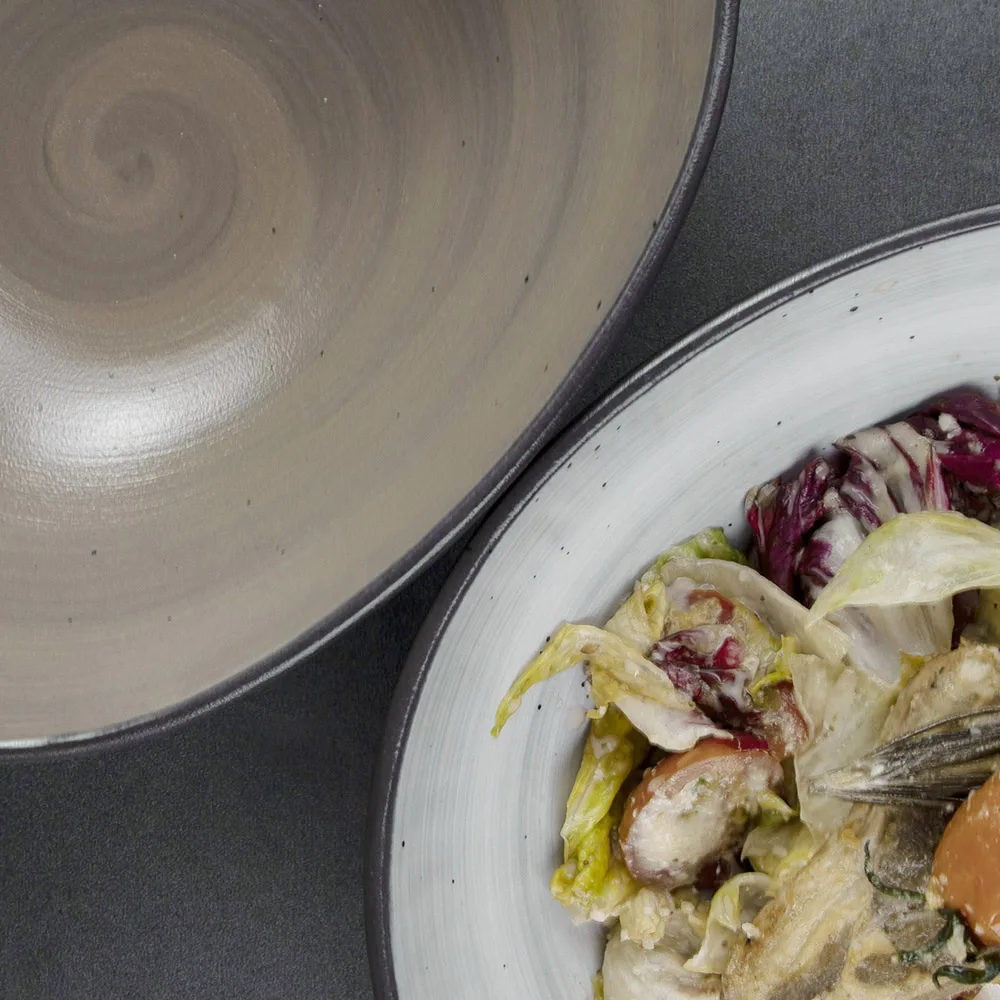 Керамическая посуда для ресторана, новый дизайн, керамическая чаша для лапши, глазурь, керамическая фарфоровая салатница