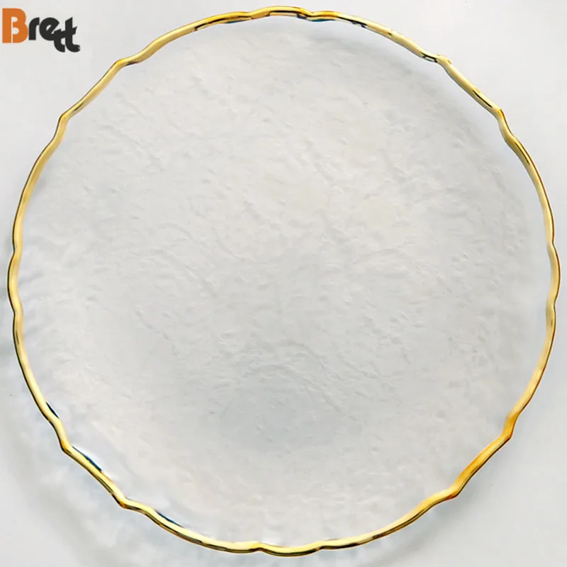 Гуанчжоу Шэньчжэнь, принадлежности для отелей, посуда, стеклянная, серебряная, золотая оправа, зарядное устройство, тарелка под тарелкой, сервировочный поднос