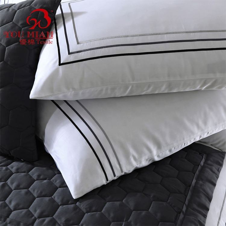 Luxury Nantong Factory Custom Ξενοδοχείο 5 Αστέρων 100% Βαμβακερό σετ σεντόνια Παπλωματοθήκη