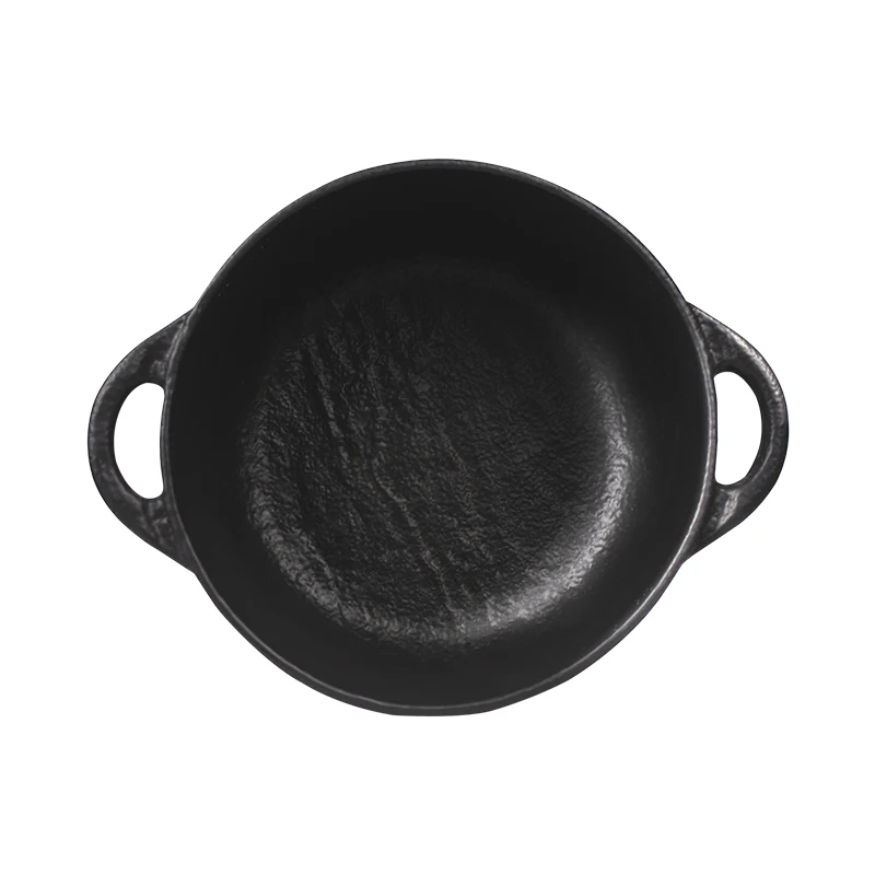 Черная фарфоровая миска, матовая сервировочная миска, 800 мл, керамические глубокие тарелки с ручками, тарелки, суповые тарелки, посуда для ресторанов