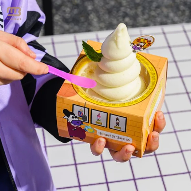 Экологически чистые одноразовые пластиковые чашки для йогурта емкостью 250 мл, изготовленные на заказ пластиковые чашки для мороженого для домашних животных, одноразовые пластиковые миски, вставная упаковочная коробка