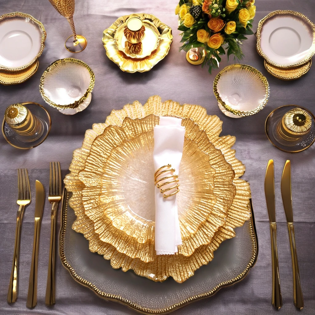 Европейская тарелка в стиле ретро в стиле вестерн, тарелка с золотым краем подсолнуха для домашней вечеринки, холодный стейк, салат, десертная тарелка