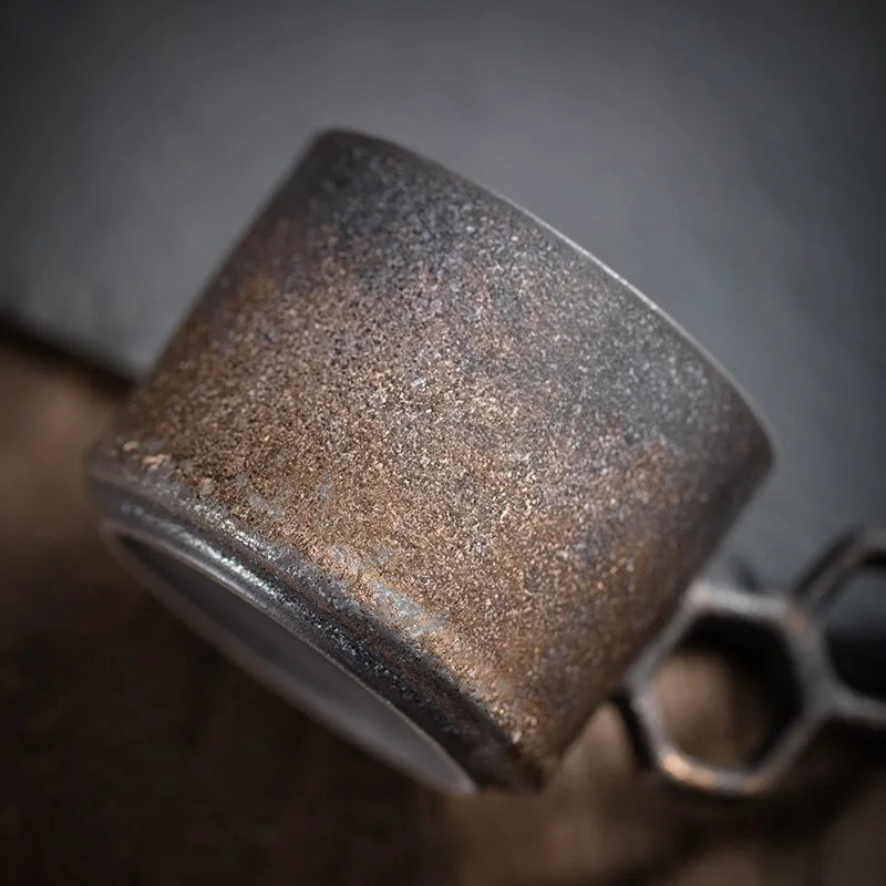 Retro Ceramic Coffee Cup Mugs Latte Art Coarse Pottery Coffee Mug