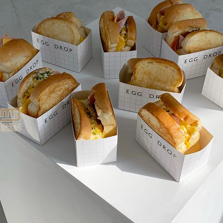 Одноразовые контейнеры для бургеров из крафт-бумаги на заказ, коробка для еды, коробки для фаст-фуда, упаковка на вынос, биоразлагаемая