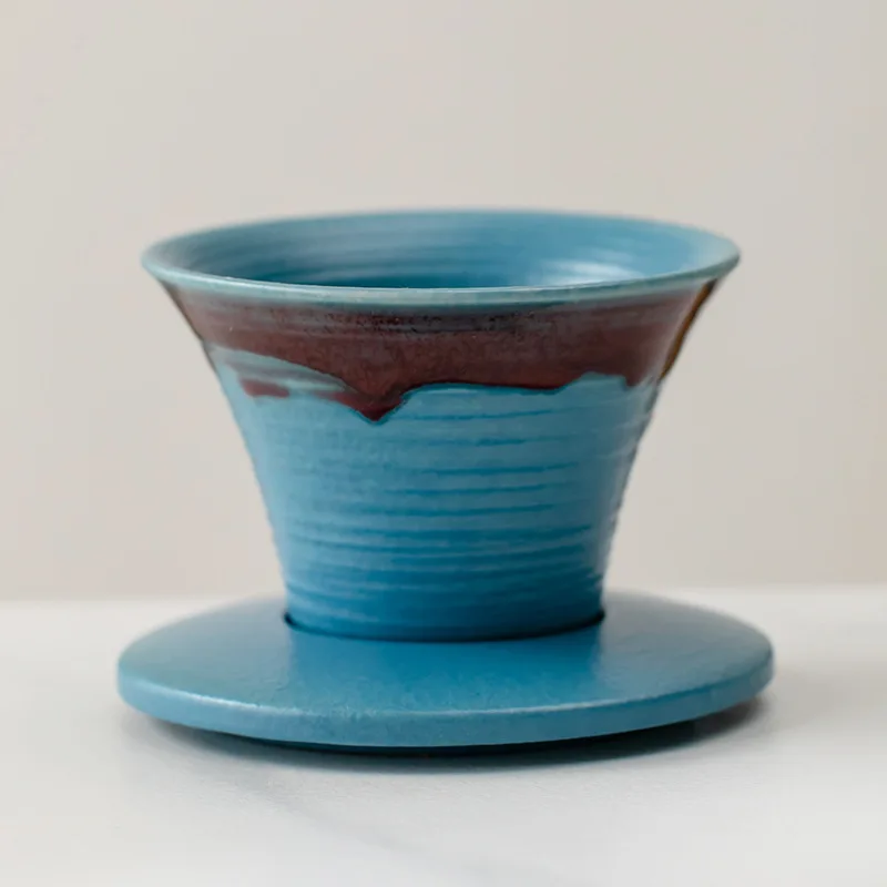 New Design 100ml Vintage Funnel Ceramic Retro Clay Coffee Latte Cup Tea Cups Coarse Pottery Coffee Cup