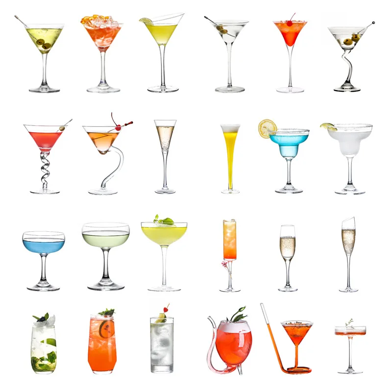Factory Wholesale Price Creative Glass Cocktail Cup Martini Goblet Champagne Cup Personalized Bar Cup