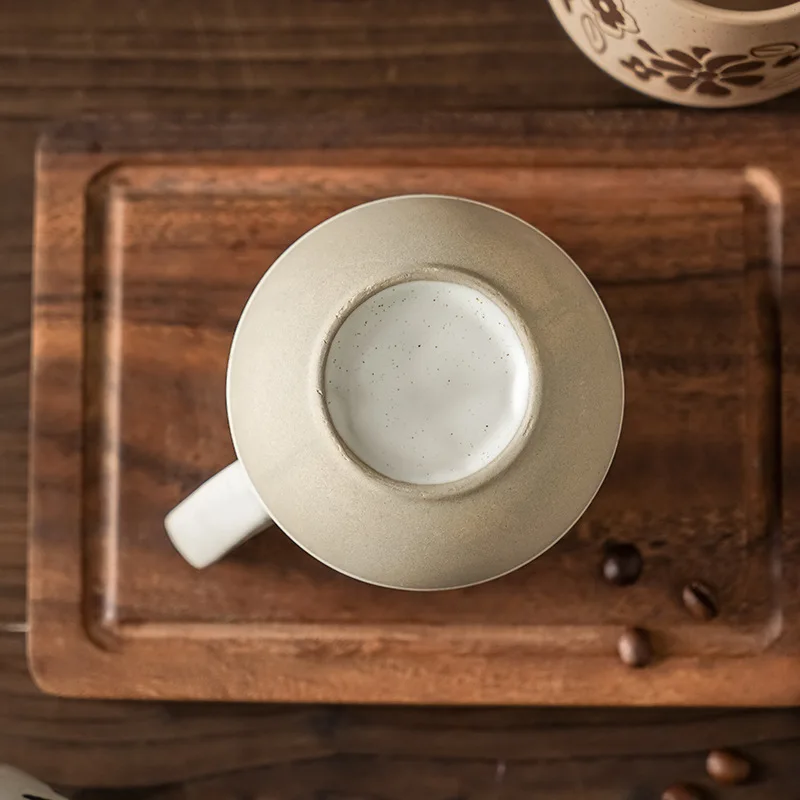 Керамическая чайная кружка с ручкой, лучший набор японских керамических кофейных чашек для латте