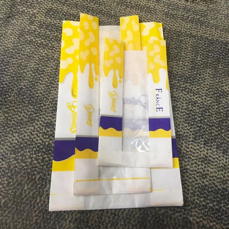 Дешевая изготовленная на заказ небольшая биоразлагаемая жиронепроницаемая подарочная упаковка для пищевых продуктов, крафт-сэндвич, печенье, упаковка для хлебобулочных изделий, печенье, кондитерские изделия, бумажный мешок