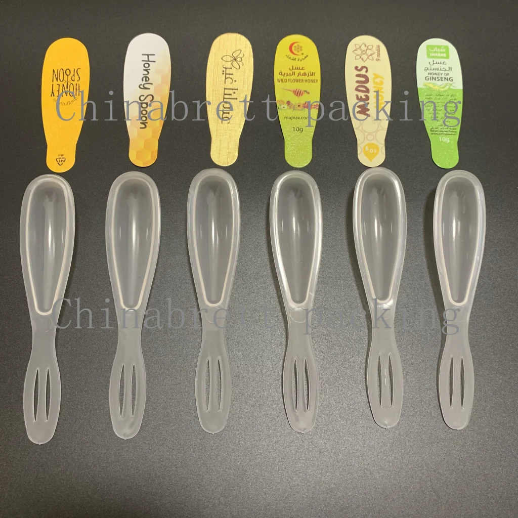Экологически чистые ложки меда PP без BPA из пластика с крышкой из алюминиевой фольги