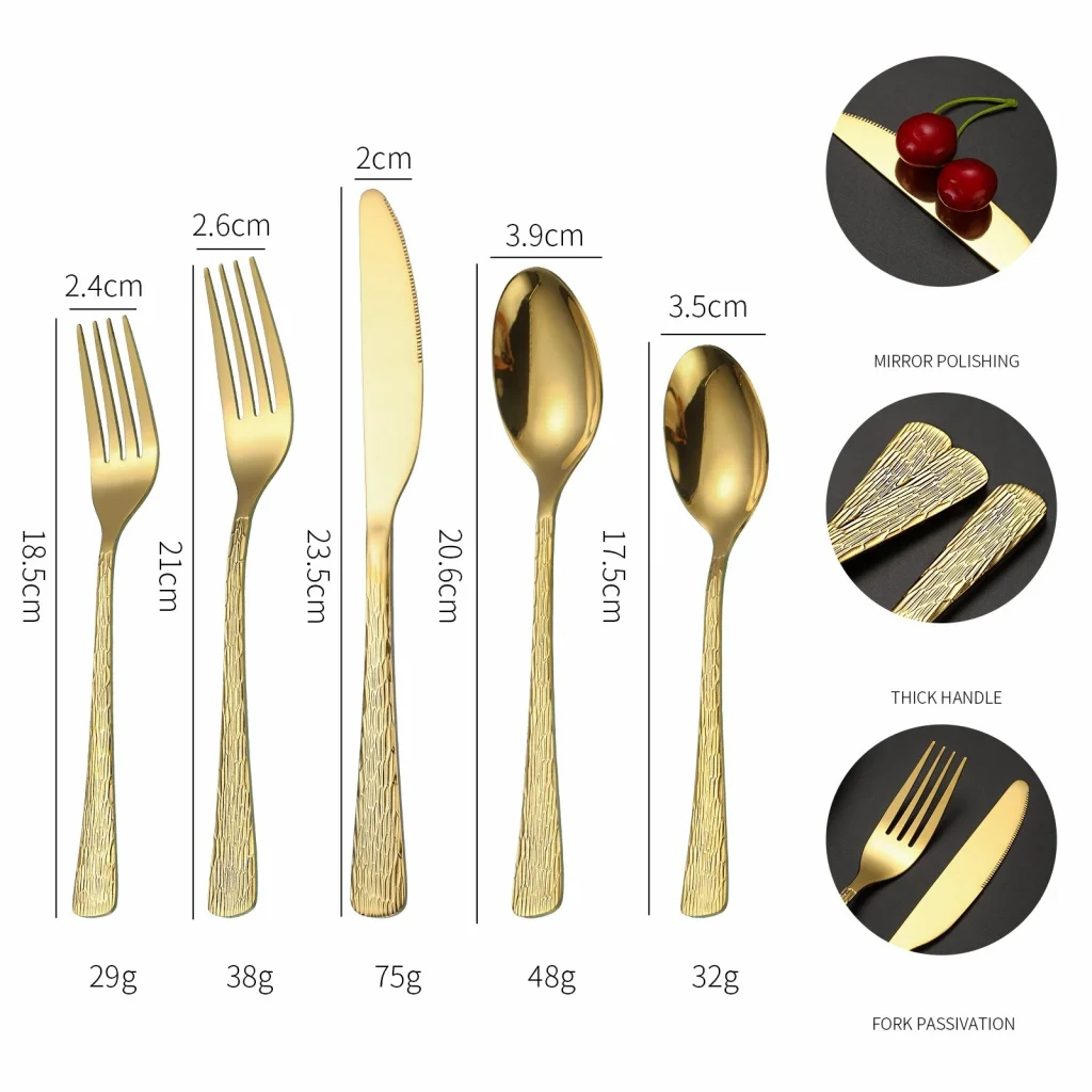 Нож и вилка из нержавеющей стали, высококачественный толстый набор столовых приборов из серебра