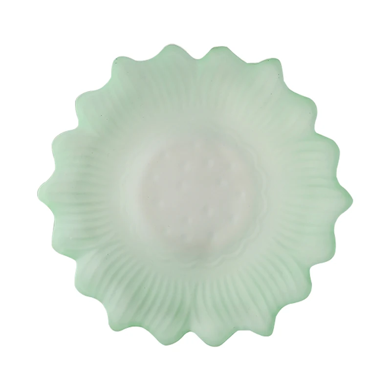 Белый фарфор в форме цветка лотоса, зарядные устройства для тарелок для ужина, обеденные наборы, ресторанные стеклянные зарядные тарелки