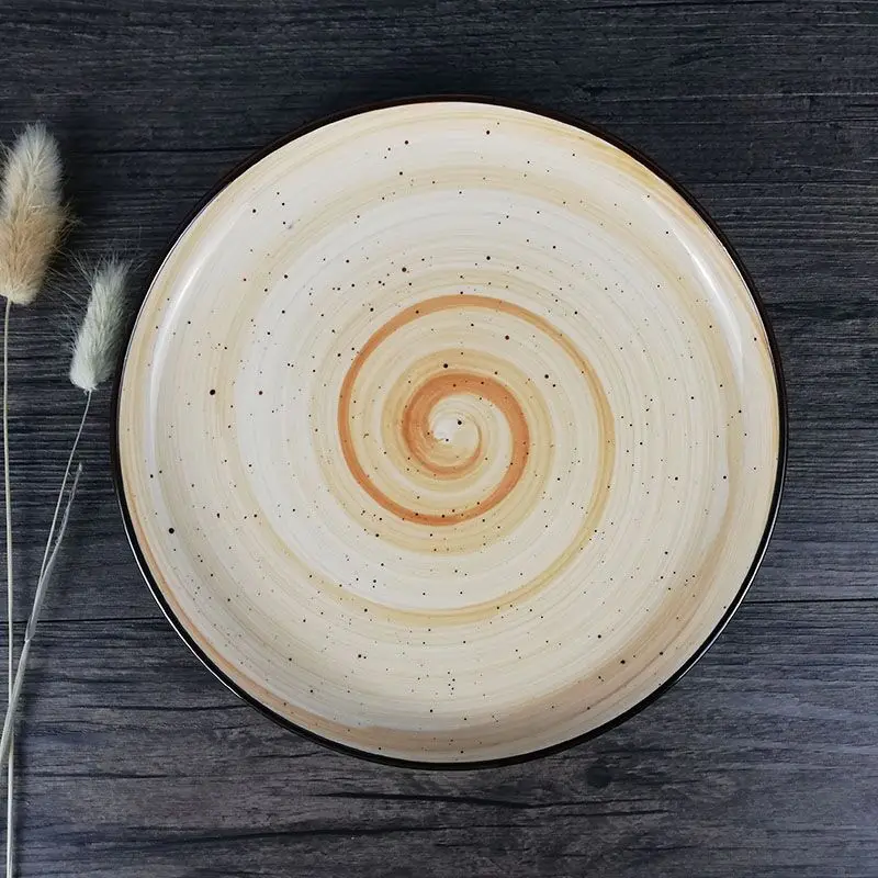 Новый дизайн фарфоровые керамические красочные ресторанные столовые приборы плоские десертные тарелки для ужина