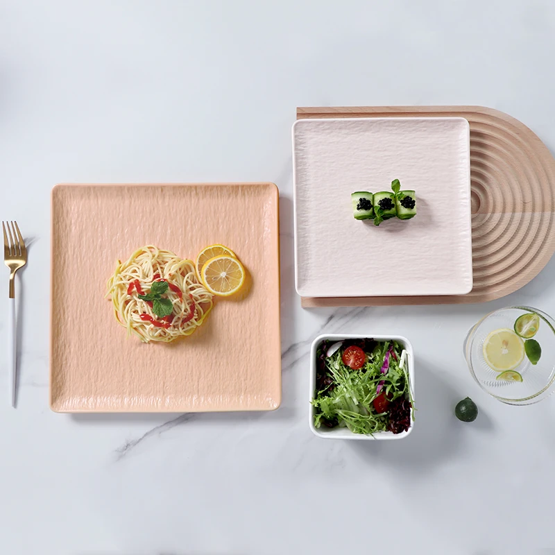 Посуда для вечеринок, квадратная обеденная тарелка, скандинавские ресторанные тарелки, посуда, органайзер для мероприятий, ресторанный обеденный набор