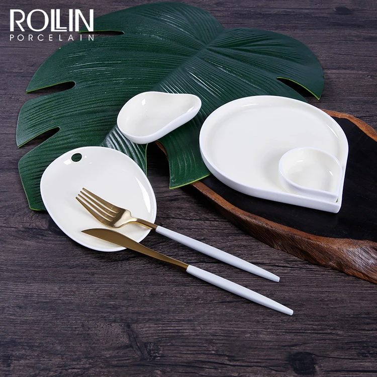 Отель Ресторан Используемая Цветная Глазурованная Банкетная Свадебная Обеденная Тарелка Набор Керамическая Фарфоровая Цветная Посуда