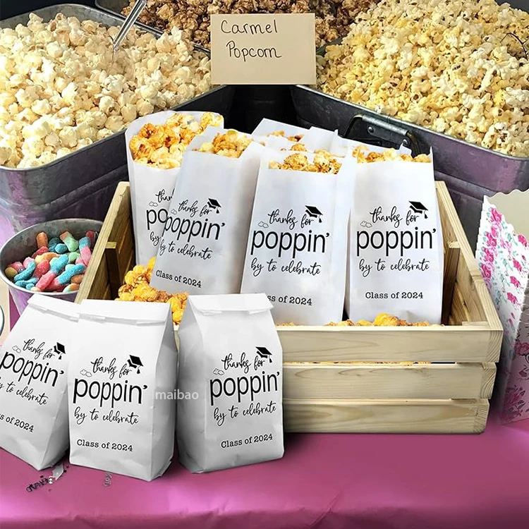 Изготовленная на заказ маленькая сумка для печенья, пончика, попкорна, для детей, вечерние, маслостойкие, крафт-бумажные, сэндвич-мешки, одноразовая коричневая бумажная сумка для обеда