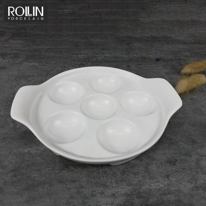 Привлекательная цена, новый тип, индивидуальный противень для выпечки, набор керамических форм для выпечки из фарфора, тарелка для улиток, блюдо для улиток