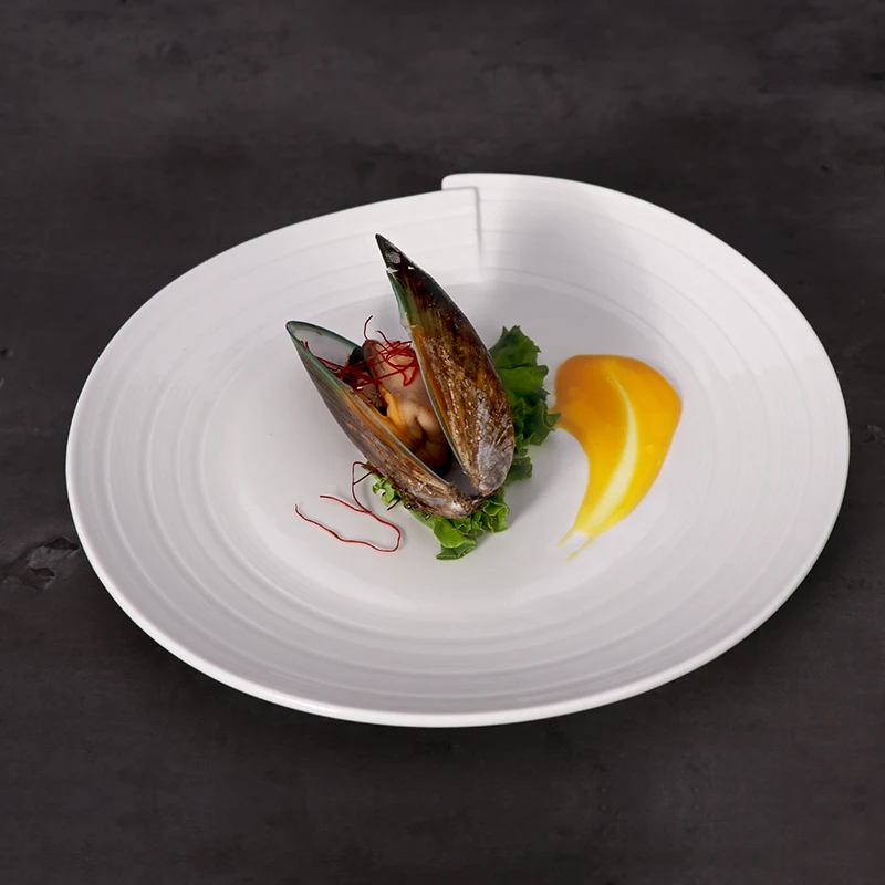 Белая керамическая тарелка для ресторана, посуда для авиакомпаний, Кейтеринг, белые фарфоровые керамические обеденные тарелки, тарелки для мероприятий