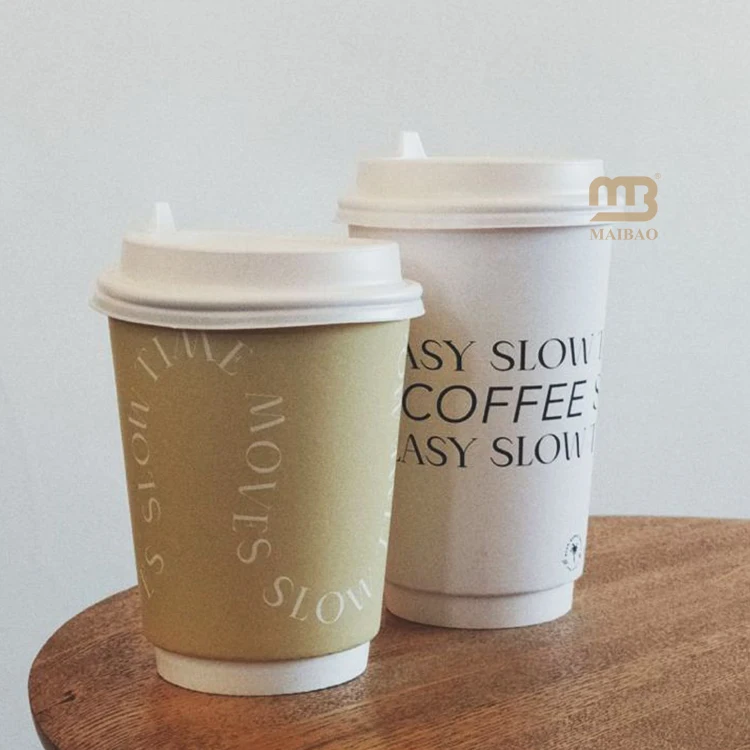 Одноразовые бумажные стаканчики с принтом на заказ, 8 унций, 10 унций, биоразлагаемые бумажные стаканчики для кофе, чая, бумажный стаканчик для горячего кофе с рукавами и крышкой