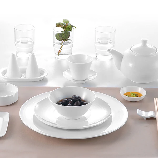 Посуда для ресторана, отеля, керамическая тарелка для супа, свадебный банкет, кейтеринг, высокие белые фарфоровые фуршетные тарелки