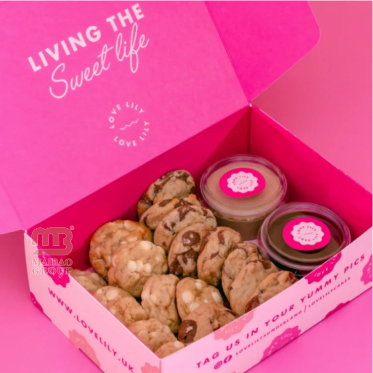 Мини-коробка для печенья с индивидуальным логотипом, коробка для послеобеденного чая, десерта, закусок с разделителем, коробка для шоколадных палочек с зефиром на вынос