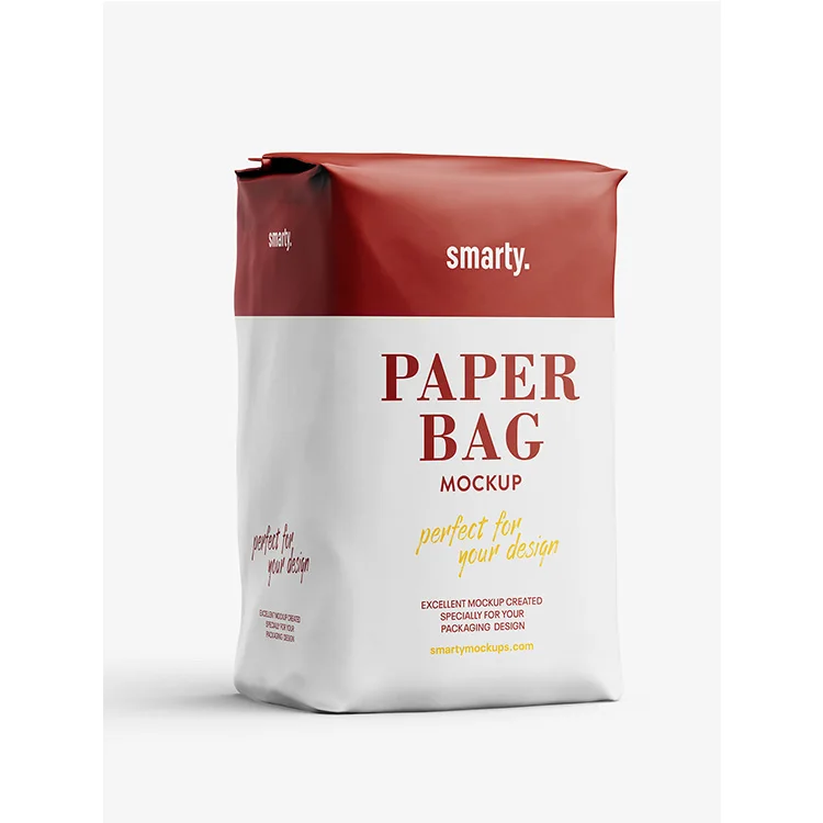 Оптовая продажа, индивидуальный дизайн, пищевые, влагостойкие, биоразлагаемые, компостируемые мешки из крафт-бумаги 1 кг, 2 кг, 5 кг для упаковки муки