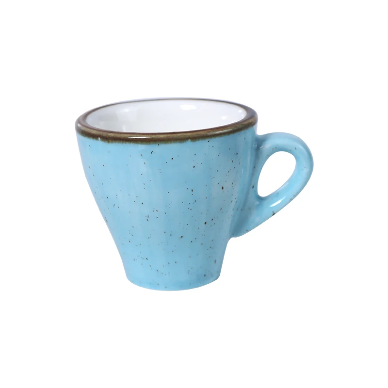 Маленькая кофейная чашка на 2 3 унции, керамическая посуда, набор фарфоровых чашек для эспрессо для кафе