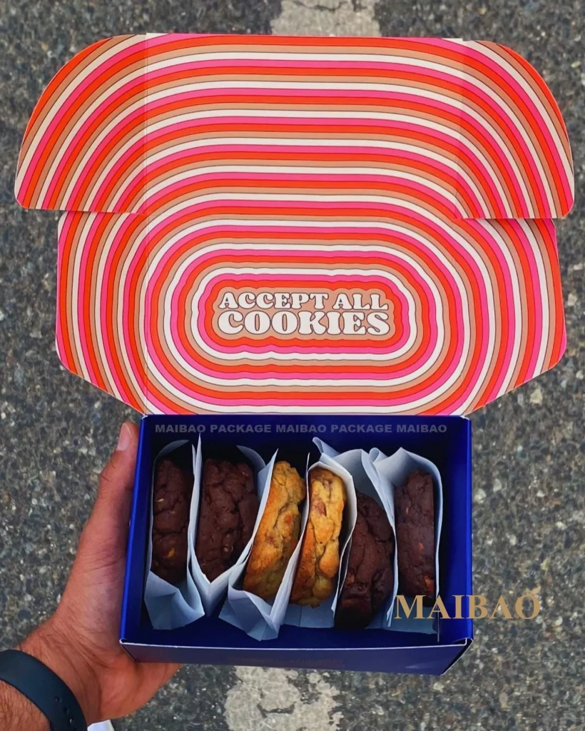 Изготовленная на заказ коробка для пирожных с печеньем, упаковка для роскошной выпечки, коробка для торта, пищевые складные гофрированные шоколадные коробки для пекарни