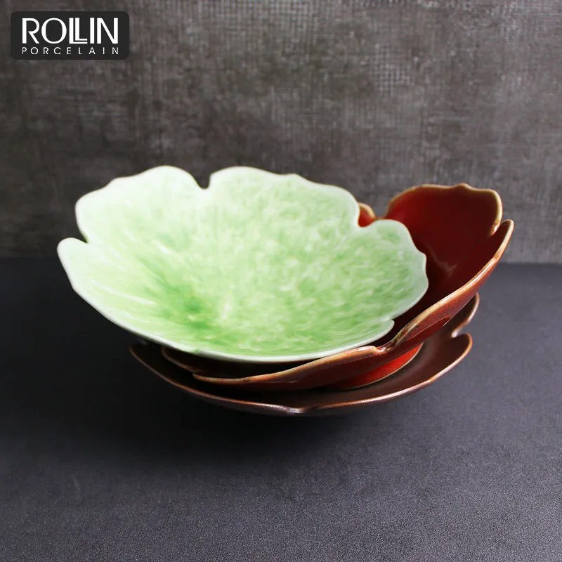 Глазурованные фарфоровые тарелки Корейские тарелки Китайская тарелка Чаша Столовая посуда Китайская посуда